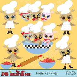 Master chef clipart, Owl clip art, commercial use, vector ...