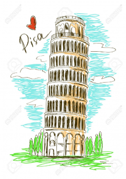 Stock Vector | Italia in 2019 | Pisa tower, Pisa, Italy ...