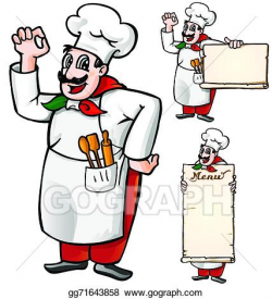 Vector Art - Italian chef set isolated . Clipart Drawing ...