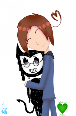 Nerdy Bendy is being hugged by Italy (Collab) by HalloweenMew on ...