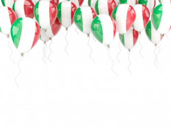 Balloons frame. Illustration of flag of Italy