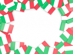 Flag frame. Illustration of flag of Italy