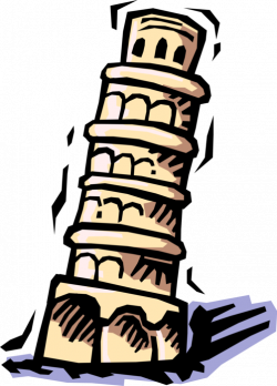 Leaning Tower of Pisa, Italy - Vector Image