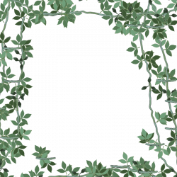 Clipart - Green Floral Frame