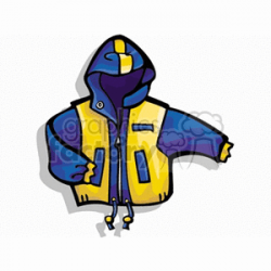 Royalty-Free Blue and gold hooded jacket 137999 vector clip art ...