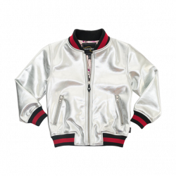 Xanadu Faux Leather Silver Bomber Jacket - Rock Your Kid – Lush Arena