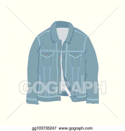Vector Stock - Blue denim jacket fashion style item ...