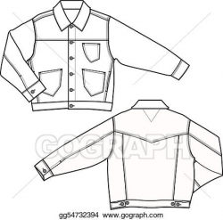 Vector Art - Boy denim jacket. EPS clipart gg54732394 - GoGraph