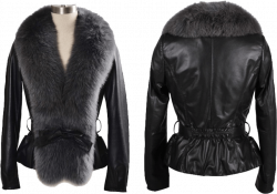 fur lined leather jacket png - Free PNG Images | TOPpng