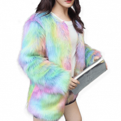 Candy Rainbow Faux Fur Jacket – Ultrapop | Buy It | Pinterest | Fur ...