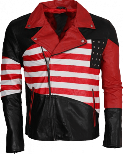 American Flag leather jacket transparent background Clothing and ...