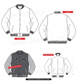 varsity jacket template | hellovector | Cads/Patterns ...
