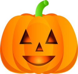A cute cartoon Jack O' Lantern smiling for Halloween trick ...