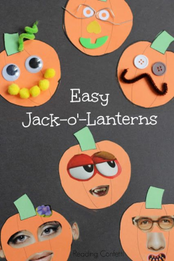 Easy jack o' lantern collage craft for preschoolers to go ...