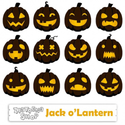 Jack O Lantern Clipart Pumpkin Clipart Halloween Clipart Halloween Digital  Pumpkin Printable art Halloween Pumpkin Clipart Halloween SVG