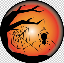 Spider Halloween Jack-o'-lantern PNG, Clipart, At Night ...