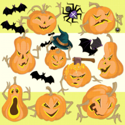 Halloween pumpkins clipart, Jack O’Lantern Cliparts, Pumpkin Party
