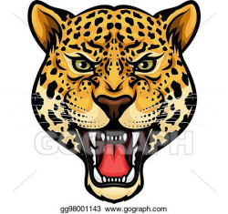EPS Vector - Jaguar head isolated cartoon mascot design. Stock ...
