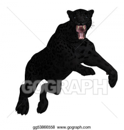 Stock Illustration - Big cat black jaguar. Clip Art ...