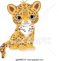 Vector Illustration - cute jaguar cub. EPS Clipart ...