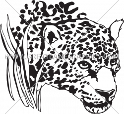 Jaguar in Grass | Production Ready Artwork for T-Shirt Printing