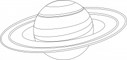 Clipart - Saturn outline for coloring
