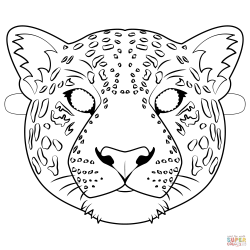 Jaguar Mask coloring page | Free Printable Coloring Pages