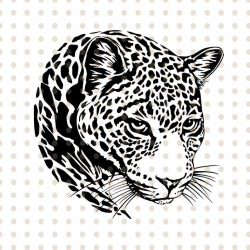 Jaguar head, Panther, silhouette cut, vector clipart, print, instant  download,cricut, svg,pdf,png,dxf,eps