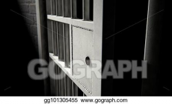 Stock Illustration - Jail cell door and welded iron bars ...