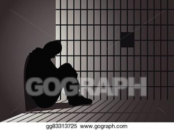 Vector Art - Man in jail. Clipart Drawing gg83313725 - GoGraph