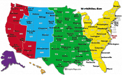 Click on map to learn about best times to call in USA with all area ...