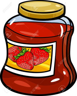 Jam in jar cartoon illustration » Clipart Station