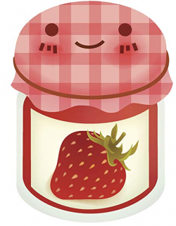 Amazon.com: Cute Happy Jar of Strawberry Jelly Jam Vinyl ...