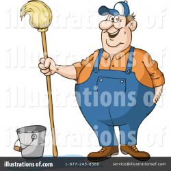 Janitor Clipart #43977 - Illustration by Holger Bogen