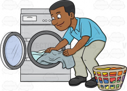 Man Clipart Washing Clothes Pencil And In Color Man, Washer ...