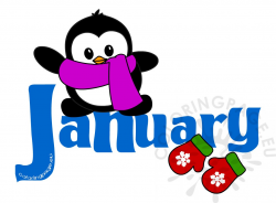 January month penguin clip art | Coloring Page