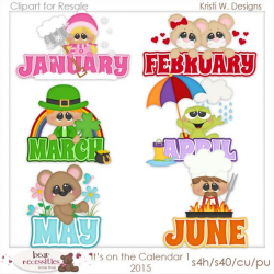 On the Calendar January-June 1 Clipart (Digital Zip Download ...