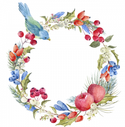 Hand-painted flower wreath PNG transparent material | Flower Wreath ...