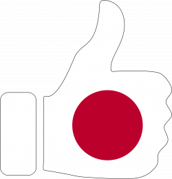 Thumbs Up Japan With Stroke Icons PNG - Free PNG and Icons Downloads
