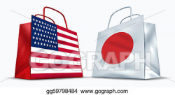 Drawing - America and japan trade. Clipart Drawing ...