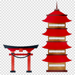 Red Background clipart - Japan, Architecture, Red ...