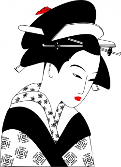 Valessiobrito Japan Woman Black And White clip art Free ...