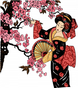 Japan Geisha T-shirt Graphic design Illustration - Cartoon Japanese ...
