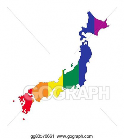 Stock Illustration - Japan gay map. Clipart gg80570661 - GoGraph