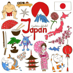 Japan Culture Map Printable | ASIA | Japan illustration ...