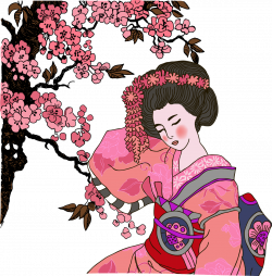 Japan Geisha Graphic design Illustration - Red Japanese geisha 1175 ...