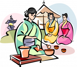 Japanese Tea Ceremony Chado, Sado - Vector Image