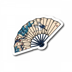 Japanese Fan Symbol Vinyl Sticker | Culture - Japanese | Pinterest ...