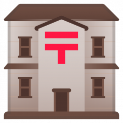 Japanese post office Icon | Noto Emoji Travel & Places Iconset | Google