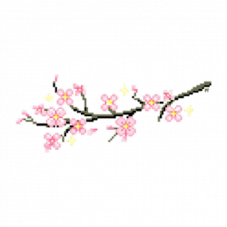 sakura japan flower 8pix pixel pink aesthetic kawaii...